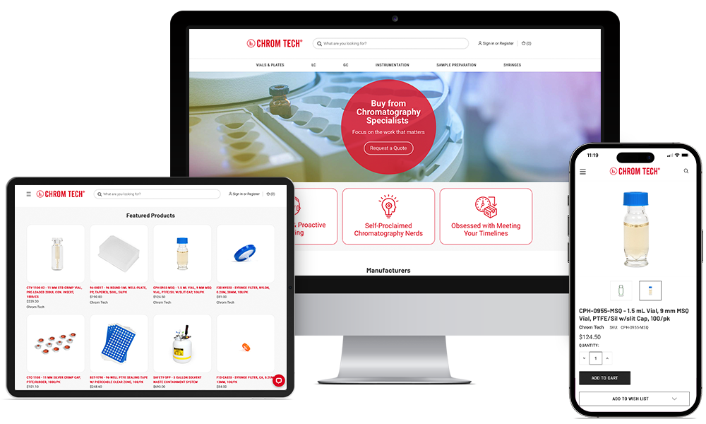 Chrom Tech website shown on a desktop