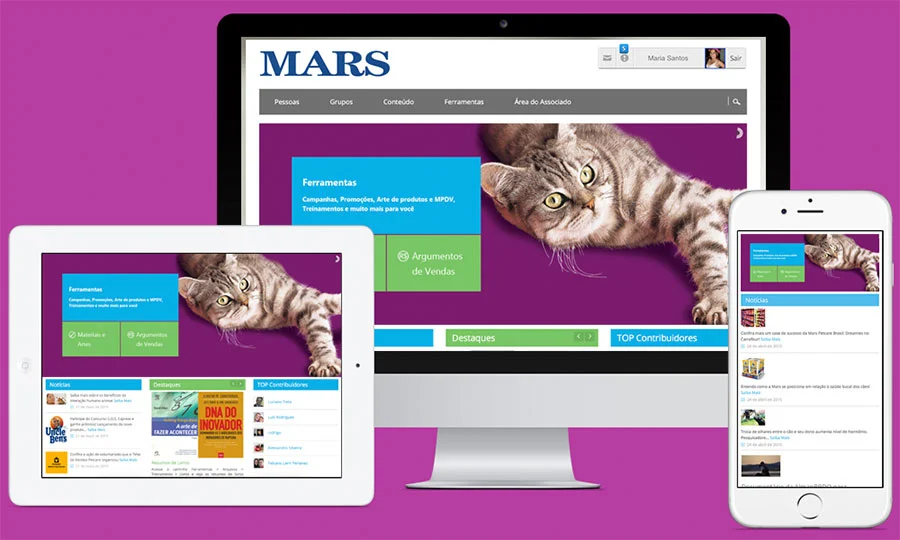 Whiskas sales portal shown on a desktop, tablet, and phone