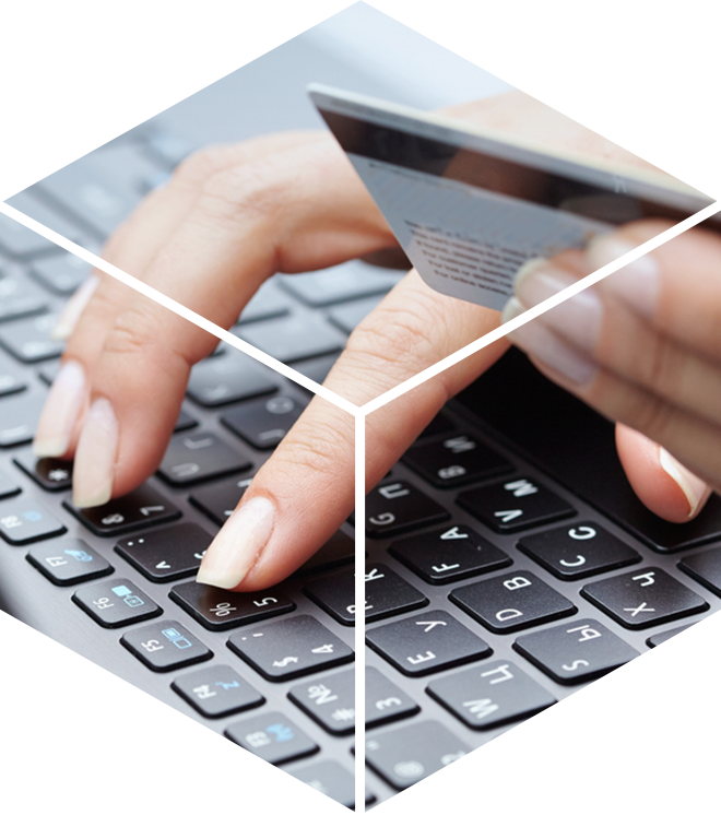 eCommerce keyboard and credit card image